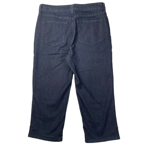 NYDJ Not Your Daughters Jeans Cropped Dark Denim Lift Tuck Technology Size 8 - Picture 2 of 11